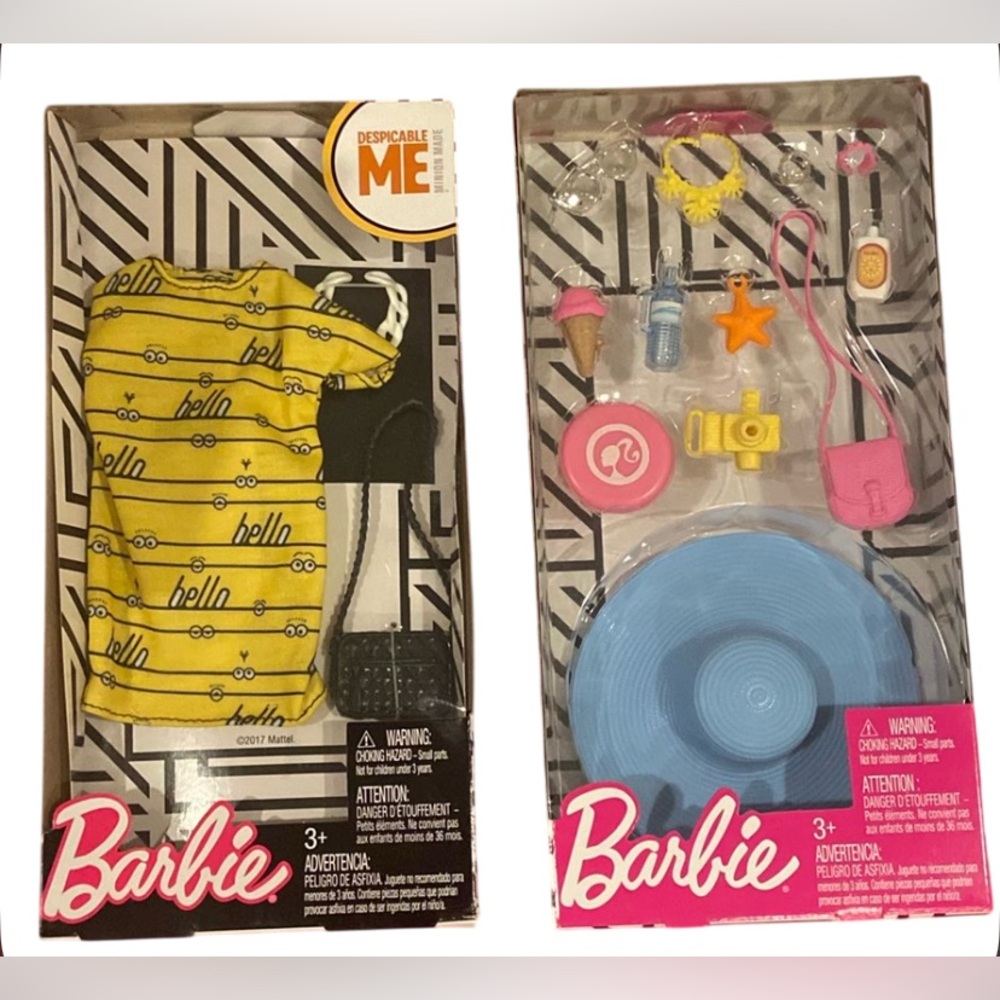 Barbie Despicable Me Outfit and Accessories Set Lot of 2 Barbie Fashion  NEW